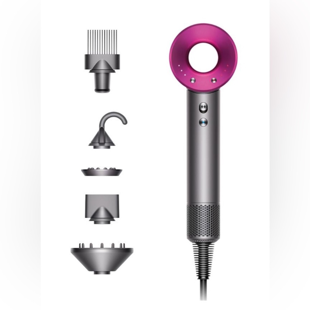 Dyson Supersonic Hairdryer (Gift Edition) in Iron / Fuchsia